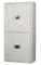 Electronic Smart Lock ISO9001 Confidential Cabinet Dua Pintu Vertikal Putih